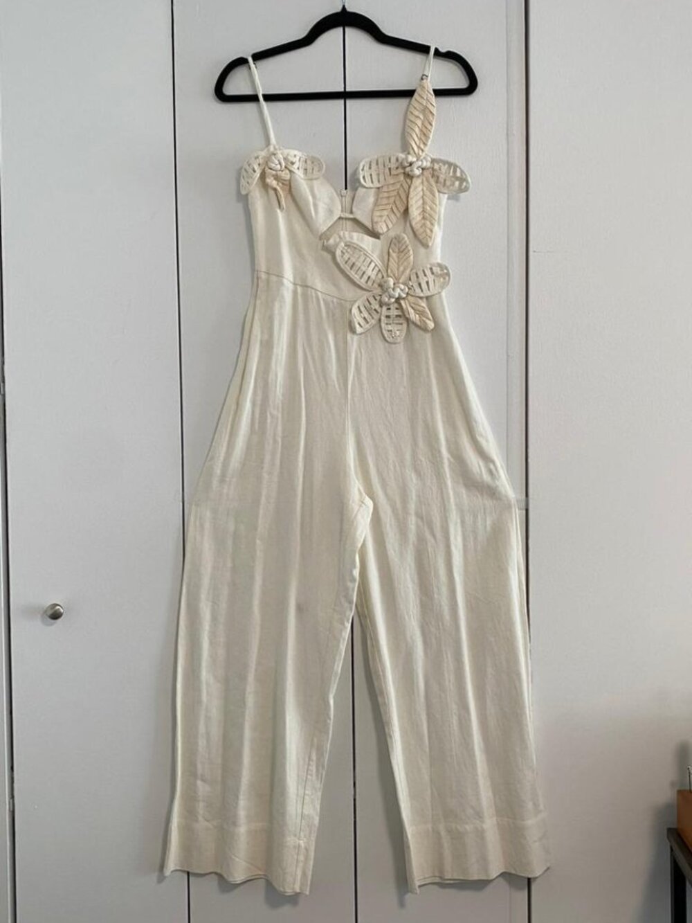 FARM Rio - Ivory Floral Appliqué Jumpsuit (Never Worn) - Picture 3 of 7
